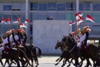 Presiden Republik Indonesia Prabowo Subianto di upacara penuh makna di halaman Istana Palácio do Planalto. (Dok. Tim Media Prabowo)