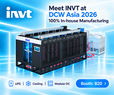 INVT Hadirkan Solusi Kelistrikan dan Liquid Cooling untuk Modernisasi Pusat Data di Ajang Data Centre World Asia 2026